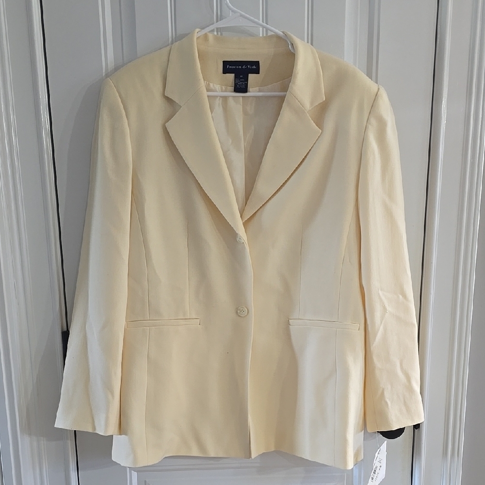 Preston & York Women's Antique White Blazer 18 NWT